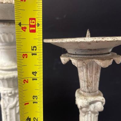 Pair of 2 Heavy Iron Candlesticks