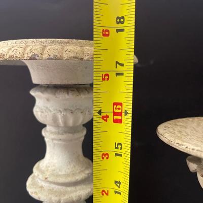 Pair of 2 Heavy Iron Candlesticks