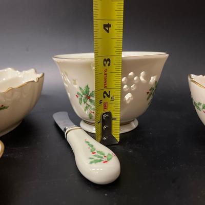 Lot of Lenox Christmas Serving Pieces