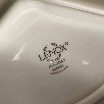 Lot of Lenox Christmas Serving Pieces