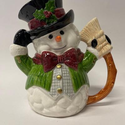 Omnibus by Fitz & Floyd Snowman Water Pitcher