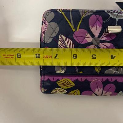 Vera Bradley Floral Nightengale Turnlock Wallet