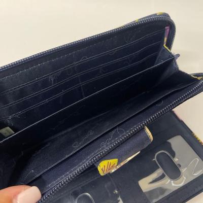 Vera Bradley Floral Nightengale Turnlock Wallet