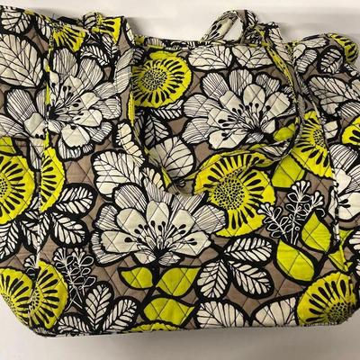 Vera Bradley Citron Hand Bag with Turn Lock