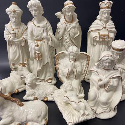 Ivory Porcelain Nativity Set