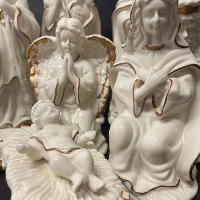 Ivory Porcelain Nativity Set
