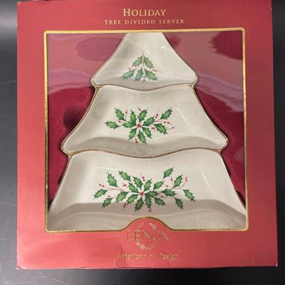 Lenox Holiday Tree Divided Server