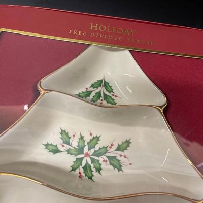 Lenox Holiday Tree Divided Server