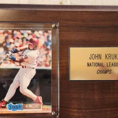 John Kruk and Cal Eldred Authentic Baseball Card Plaque
