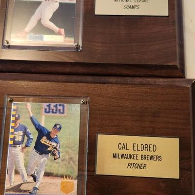 John Kruk and Cal Eldred Authentic Baseball Card Plaque