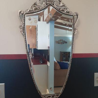 Vintage mirror with beveled glass $65.00