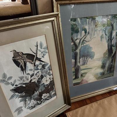 Framed art lot