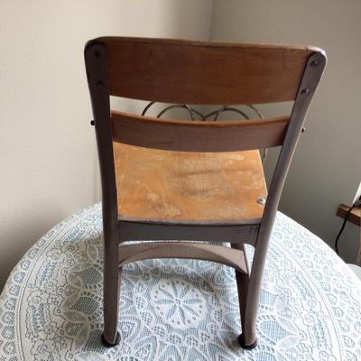 Wood Metal Child’s Chair