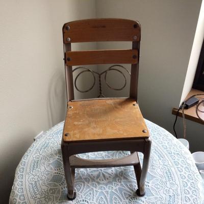Wood Metal Child’s Chair