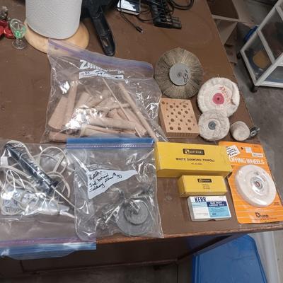 BUFFING WHEELS, TRIPOLI, DOP STICKS, SOLDERING STAND