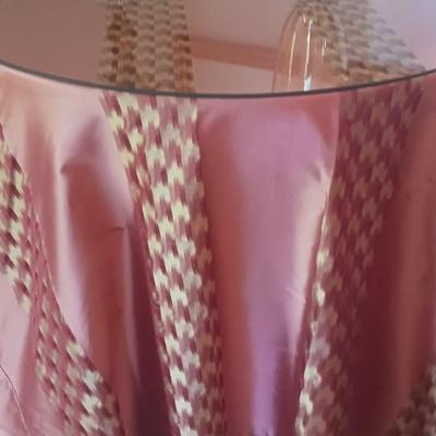Silk Tablecloth from Design Center with Glass Top