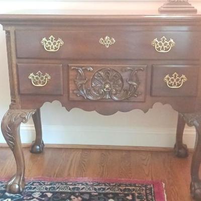 Hickory Chair Company Claw Foot Console/Side Table with Drawers