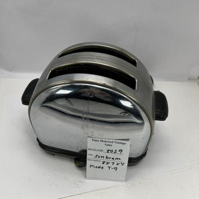 Sunbeam T-9 domed chrome etched toaster