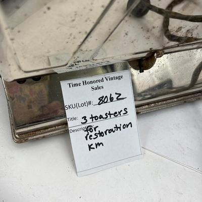 3 Antique toasters for restoration
