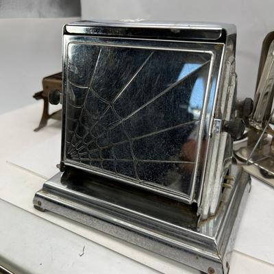 2 antique toaster 1 flat sandwich toaster for restoration