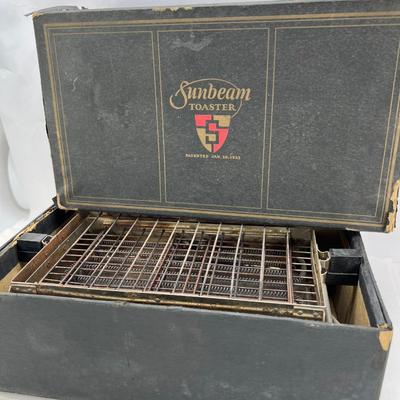1923 Sunbeam flat toaster orignal box and brochures