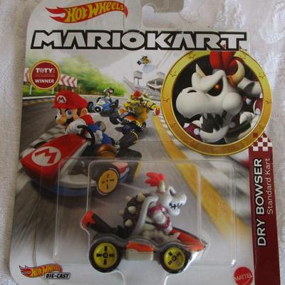 Hot Wheels Mario Kart Dry Bowser Standard Kart - new in package - collector's item