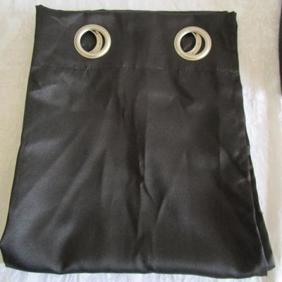 4 Black 62.5" x 25.5" curtain panels - new