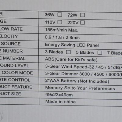 NFOD Ceiliing Fan with lights #1 - new in box