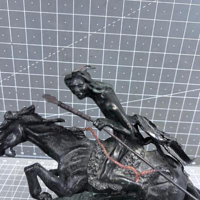 "Cheyenne" by Fredrick Remington Bronze Sculpture Marble Base