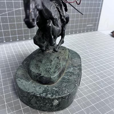 "Cheyenne" by Fredrick Remington Bronze Sculpture Marble Base