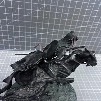 "Cheyenne" by Fredrick Remington Bronze Sculpture Marble Base