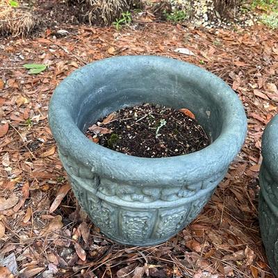 Cement Planters ~ Heavy & Thick ~ Pair (2)