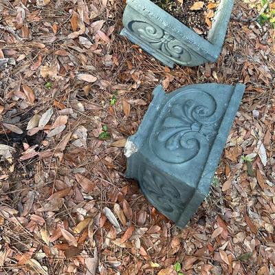Square Cement Planters ~ Heavy ~ Pair (2)