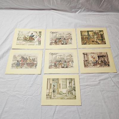 Seven Anton Pieck Prints (BS-JS)