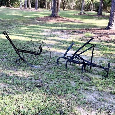 Vtg. Farm Equipment/Lawn Art