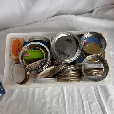 Canning Supplies and Box of Mason Jars (K-DZ)