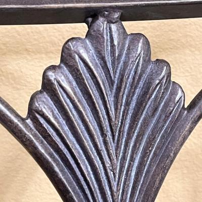ASHLEY ~ Pair (2) ~ 30” Wrought Style Metal Bar Stools With A Bronze Finish