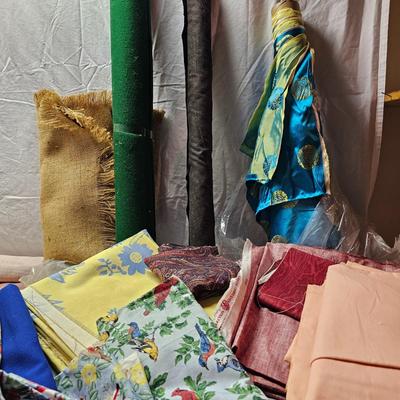Bolts of Upholstery Fabric, Cotton, Felt & More (BS-JS)