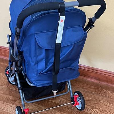 NOODOKY ~ Pet Stroller In Blue With Reversible Handle