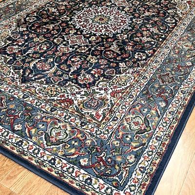EMPRESS ~ Blue Floral Medallion Area Rug ~ 5’3” x 7’9”