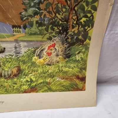 Set of Seven Vintage Mother Goose Prints (BS-JS)