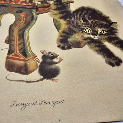 Set of Seven Vintage Mother Goose Prints (BS-JS)