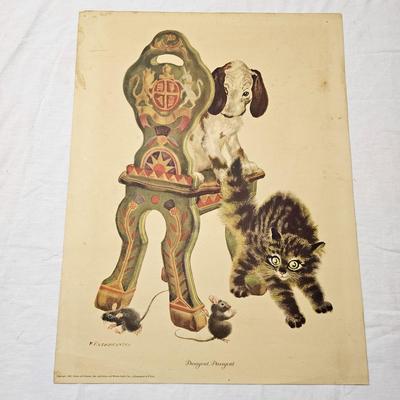 Set of Seven Vintage Mother Goose Prints (BS-JS)