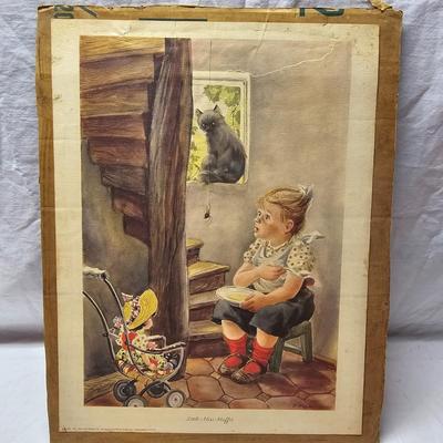 Set of Seven Vintage Mother Goose Prints (BS-JS)