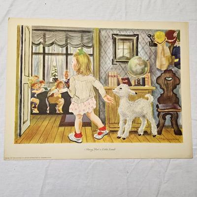 Set of Seven Vintage Mother Goose Prints (BS-JS)