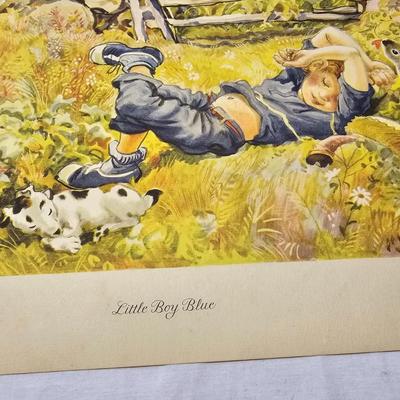 Set of Seven Vintage Mother Goose Prints (BS-JS)