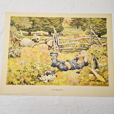 Set of Seven Vintage Mother Goose Prints (BS-JS)