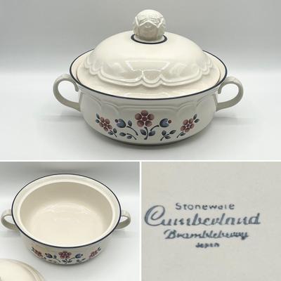 CUMBERLAND ~ Brambleberry ~ Stoneware ~ 3Pc Service For 6~ Includes 5 Serving Pieces (23 Pieces Total)