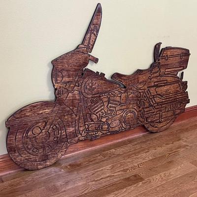 Motorcycle Wall Decor Silhouette ~ Solid Wood