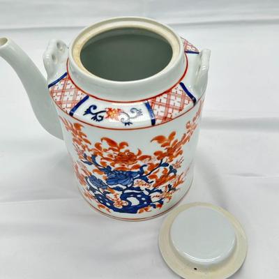 Chinese Floral Blue Red Teapot-local pickup and shipping available